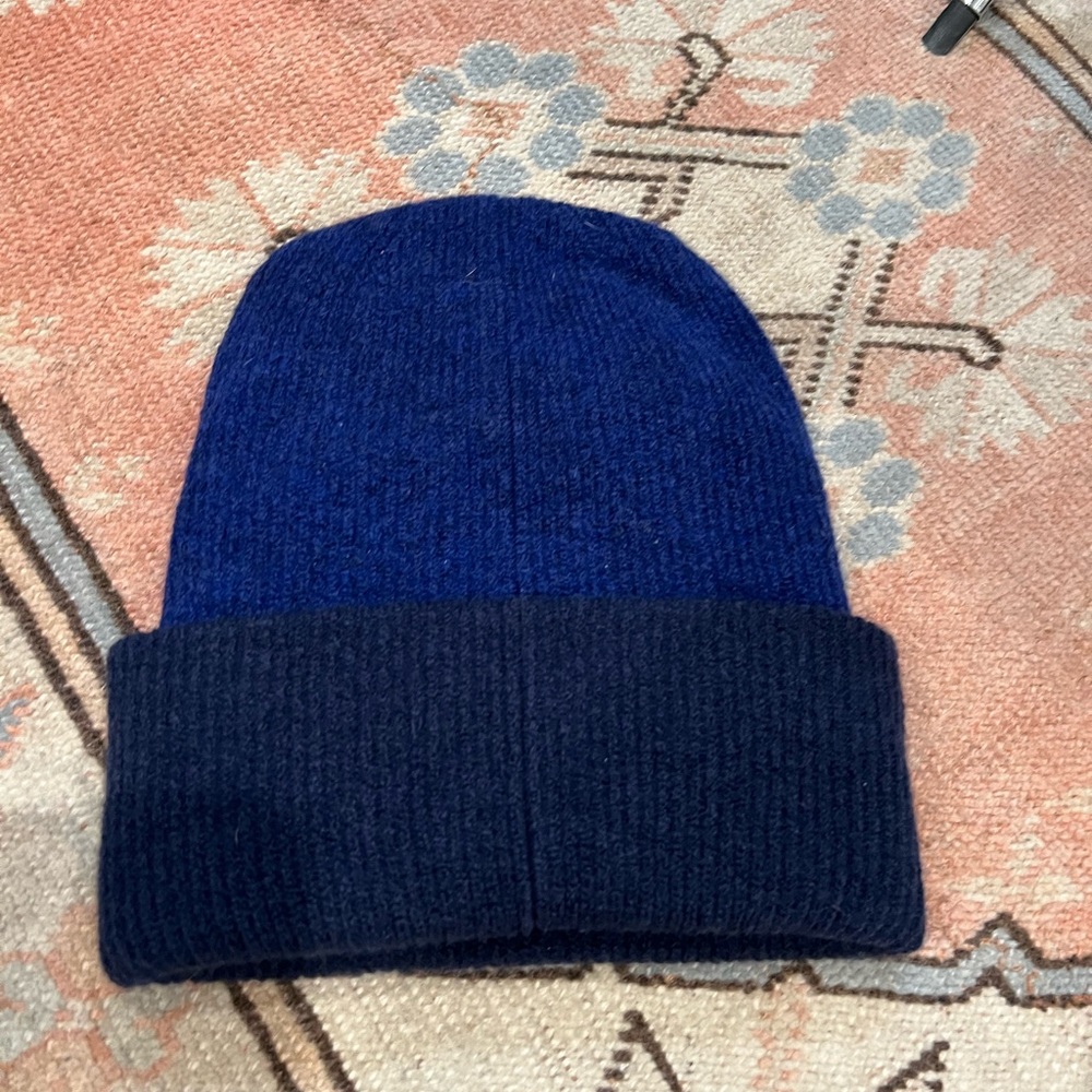 Navy Blue Knit Beanie